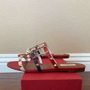 New Valentino rockstud studded slide sandal